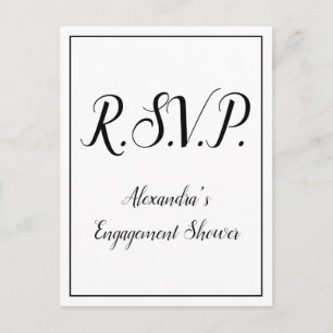 Nostalgique "R.S.V.P." Carte postale