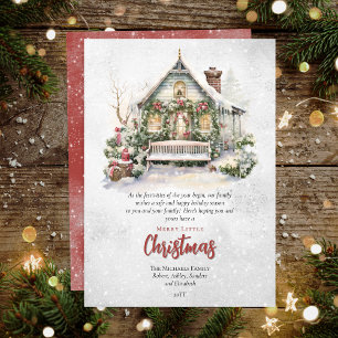Nostalgique Vintage Gîte de Noël Carte