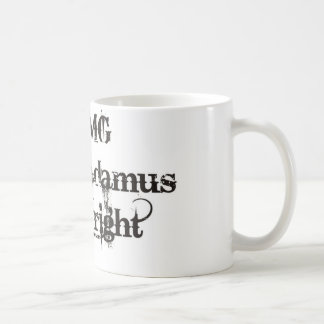 Nostramadus mug with cool grunge font