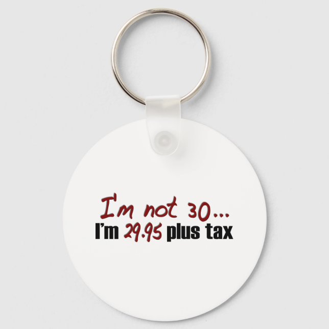 Not 30 $29.95 Plus Tax Keychain (Front)