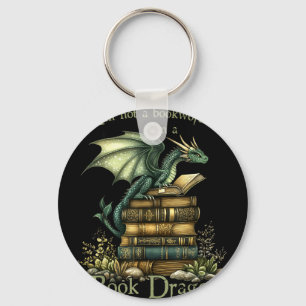 Not a bookworm funny fantasy reading book lovers keychain