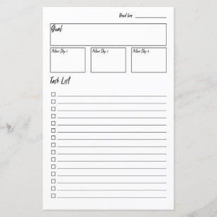 Not a Bullet Journal Goal Setting planner insert