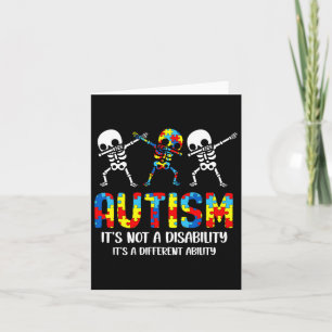 Not A Disability It's A Different Ability Autism S Card