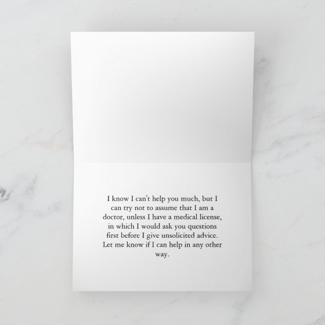 Not a Doctor Card (Inside)