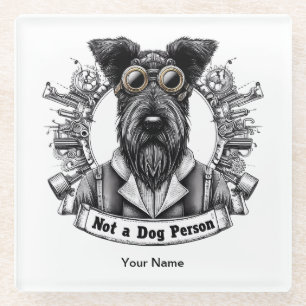 Not a Dog Person 02 Glass Coaster