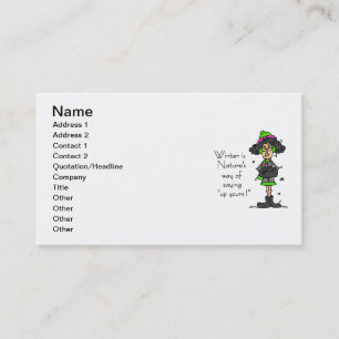 Not a Fan of Winter Business Card