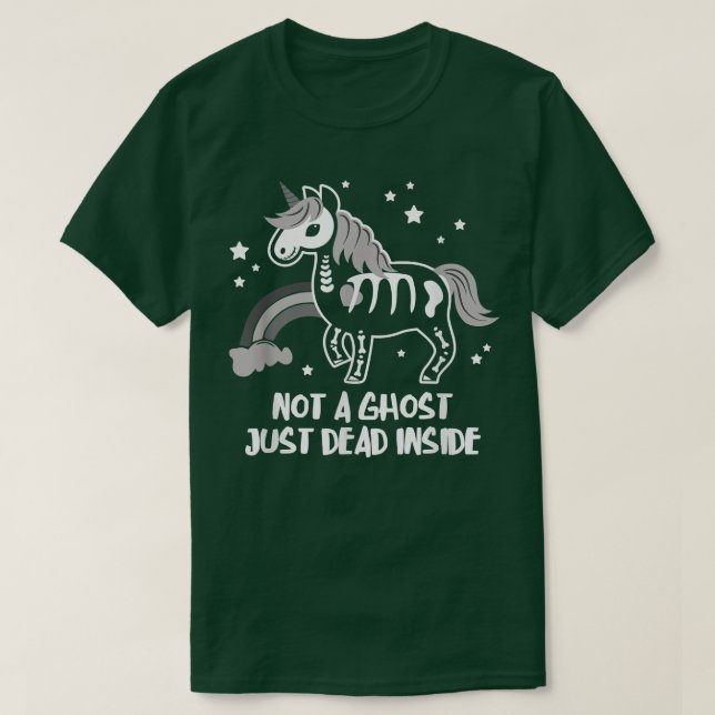 Not A Ghost Just Dead Inside Halloween Skeleton Un T-Shirt (Design Front)