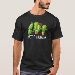 Not A Hugger Sunglass Cactus Succulent Funk Plants T-Shirt