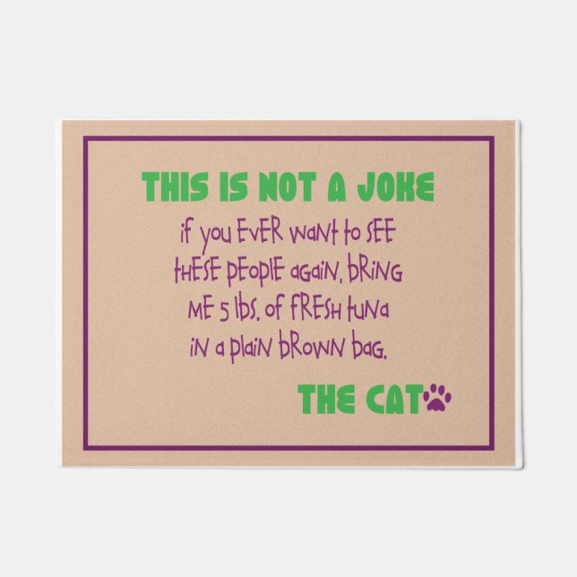 Not A Joke - The Cat Doormat (Front)