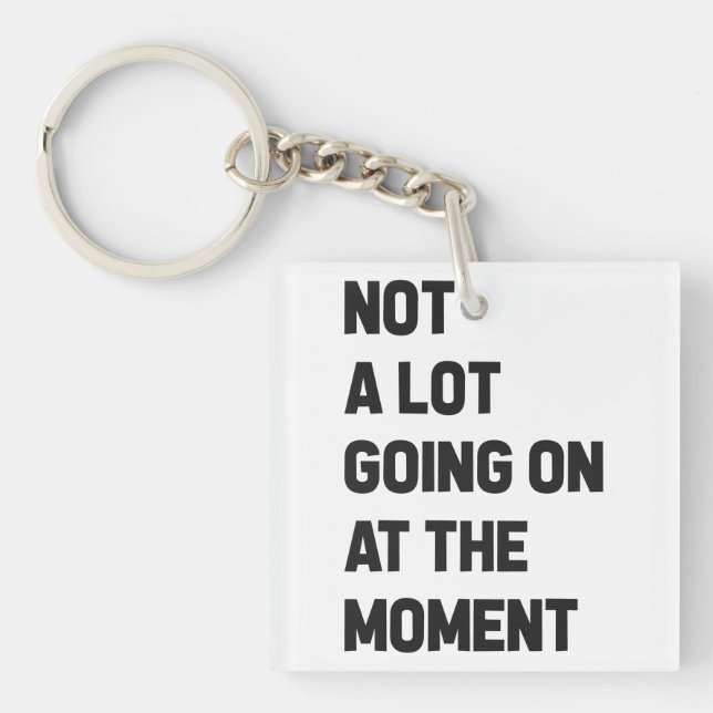 Not A Lot Going On At The Moment Funny Keychain (Front)