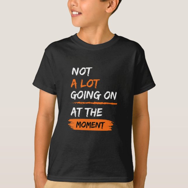 Not A Lot Going On At The Moment Funny Lazy Bored T-Shirt (Front)
