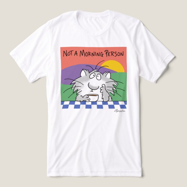 NOT A MORNING PERSON by Sandra Boynton Tri-Blend Shirt (Design Front)