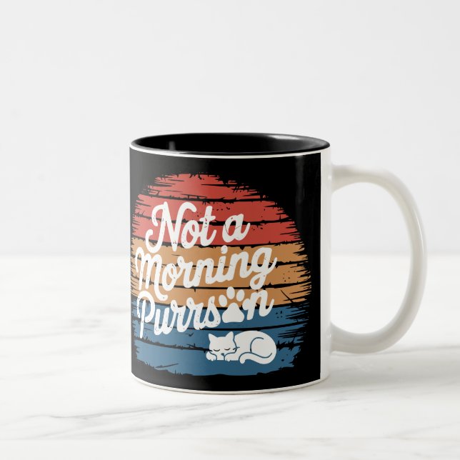 Not a Morning Purrson Funny Cat Mug (Right)