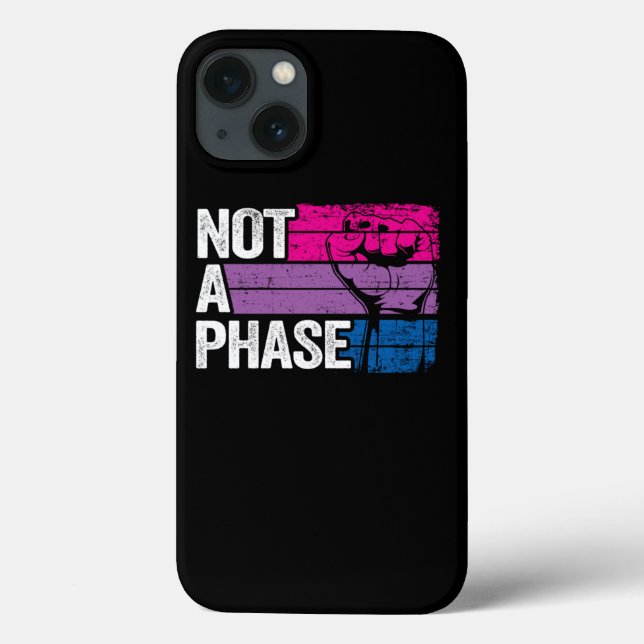 Not A Phase Bisexual Funny Bi Pride Case-Mate iPhone Case (Back)