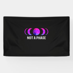 _Not a Phase_ - Bisexual Pride Moon T-Shirt Banner