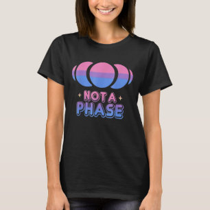 Not A Phase Moon Bisexual Flag Clothes  Proud Bi P T-Shirt