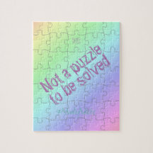 'Not a Puzzle' Autism Acceptance, Pastel Rainbow