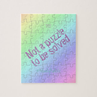 'Not a Puzzle' Autism Acceptance, Pastel Rainbow Jigsaw Puzzle