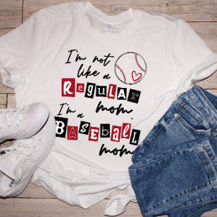 Not a Regular Mom I'm a Baseball Mom Personalized Tri-Blend Shirt