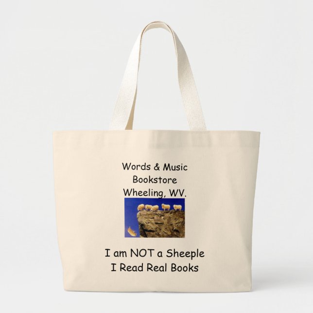 not a sheeple book tote (Front)