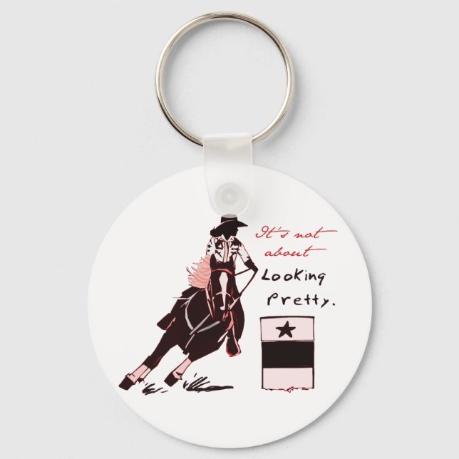 Not About Looking Pretty Keychain (Front)