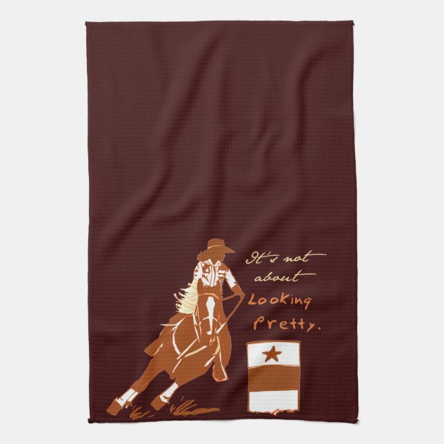 Not About Looking Pretty Kitchen Towel (Vertical)