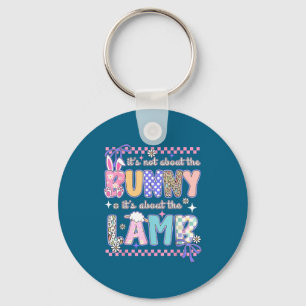 Not about the bunny christian jesus lamb bible keychain