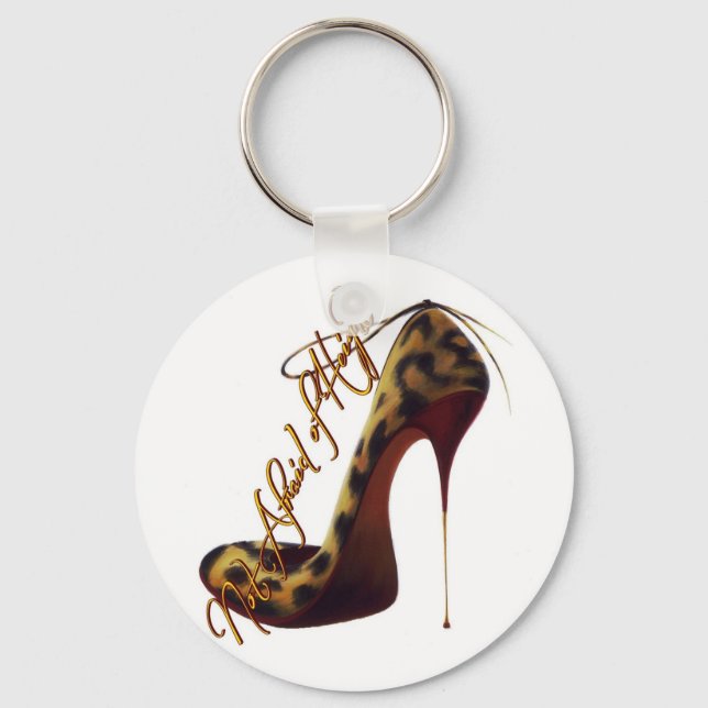 "Not Afraid of Heights" Tres Chic High Heel Design Keychain (Front)