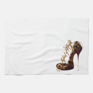 "Not Afraid of Heights" Tres Chic High Heel Design Kitchen Towel