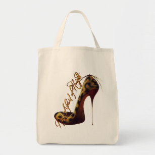 "Not Afraid of Heights" Tres Chic High Heel Design Tote Bag