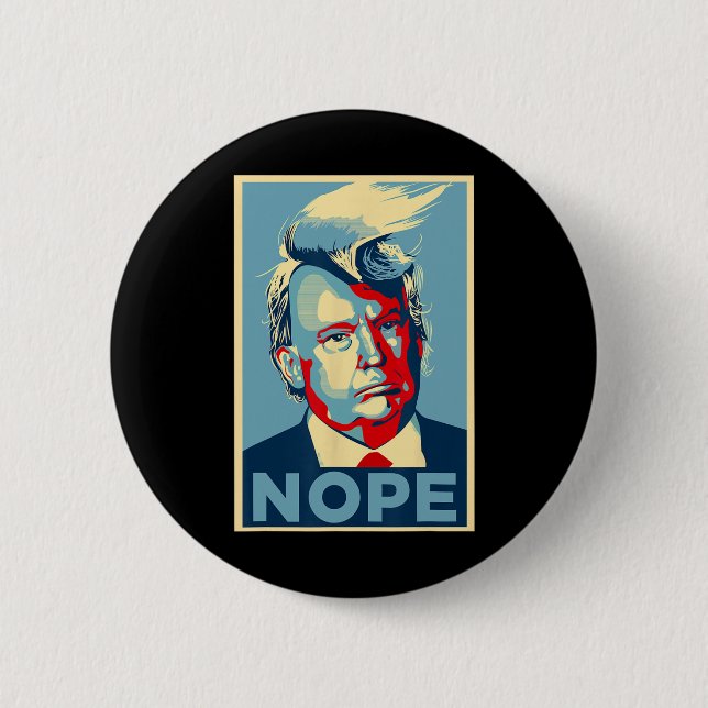 Not Again Funny Trump 2024  2 Inch Round Button (Front)
