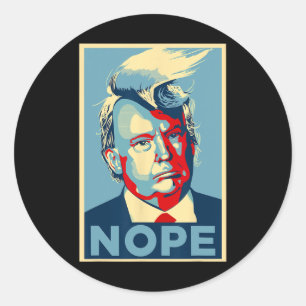 Not Again Funny Trump 2024 Classic Round Sticker