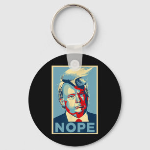 Not Again Funny Trump 2024  Keychain