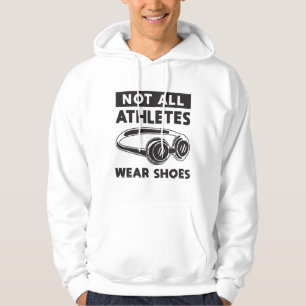 Not All Athletes Wear Shoes Swimming Swimmer Funny Hoodie