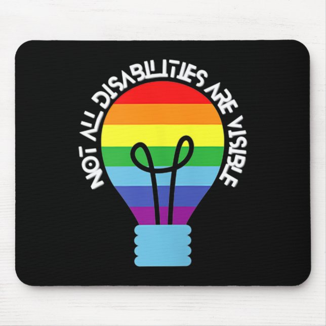 Not All Disabilities Are Visible  Disabilities Awa Mouse Pad (Front)