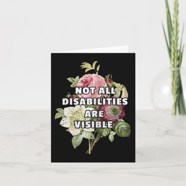 Not All Disabilities Are Visible Fibromyalgia Fibr Card (Front)