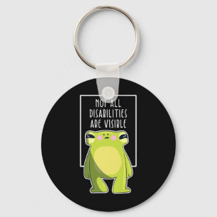 Not All Disabilities Are Visible Frog Handicap Awa Keychain
