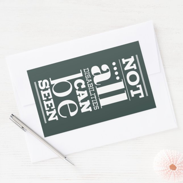 Not All Disabilities are Visible Sticker (Envelope)