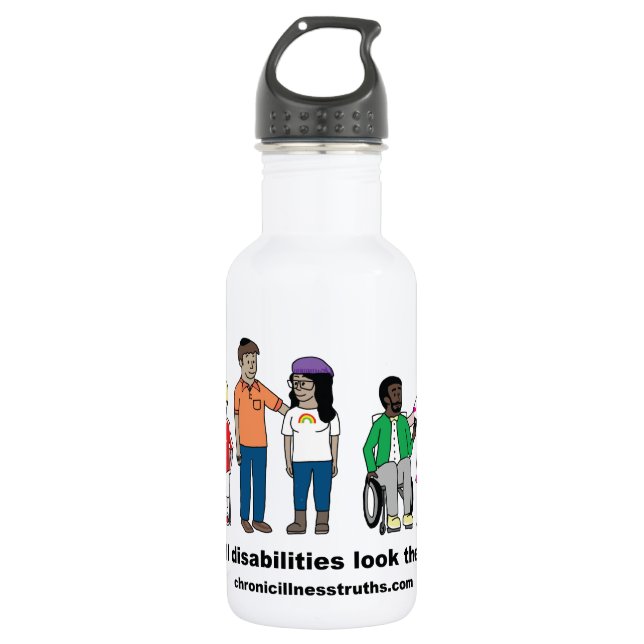 Not All Disabilities Look the Same Water Bottle (Front)