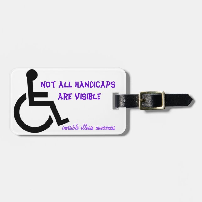 Not All Handicaps are visible Luggage Tag (Front Horizontal)