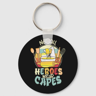 Not All Of Heroes Wear Capes School Lunch Lady Keychain