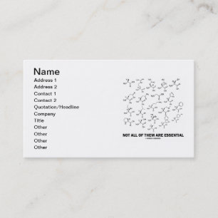 Not All Of Them Are Essential (Twenty Amino Acids) Business Card