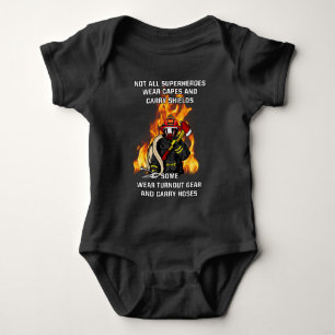 Not All Superheroes...Firefighter Baby Bodysuit