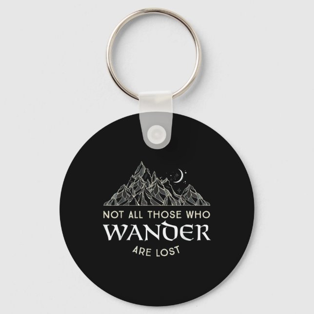 Not All Those Who Wander Are Lost Funny Hiking For Keychain (Front)