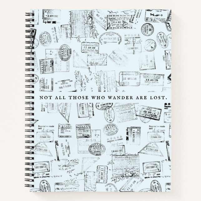 Not all those who wander are lost Travel Journal (Front)