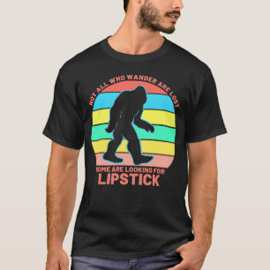 Not All Wander Lost Warm Womens Mens Lipstick T-Shirt