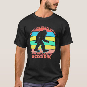 Not All Wander Lost Warm Womens Mens Scissors T-Shirt