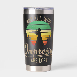 Not All Who Improvise Are Lost Violin Tumbler 