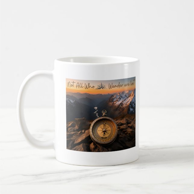 Not All Who Wander Are Lost Coffee Mug (Left)