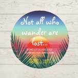 Not all who wander are lost - cruise door  car magnet<br><div class="desc">"Not all who wander are lost... some of us are just looking for our cabin." Customize with couple's names. Decorate your cruise ship door with this fun cruise door magnet. This magnet makes a great cabin door marker for your stateroom to easily be found in the sea of cabins onboard...</div>